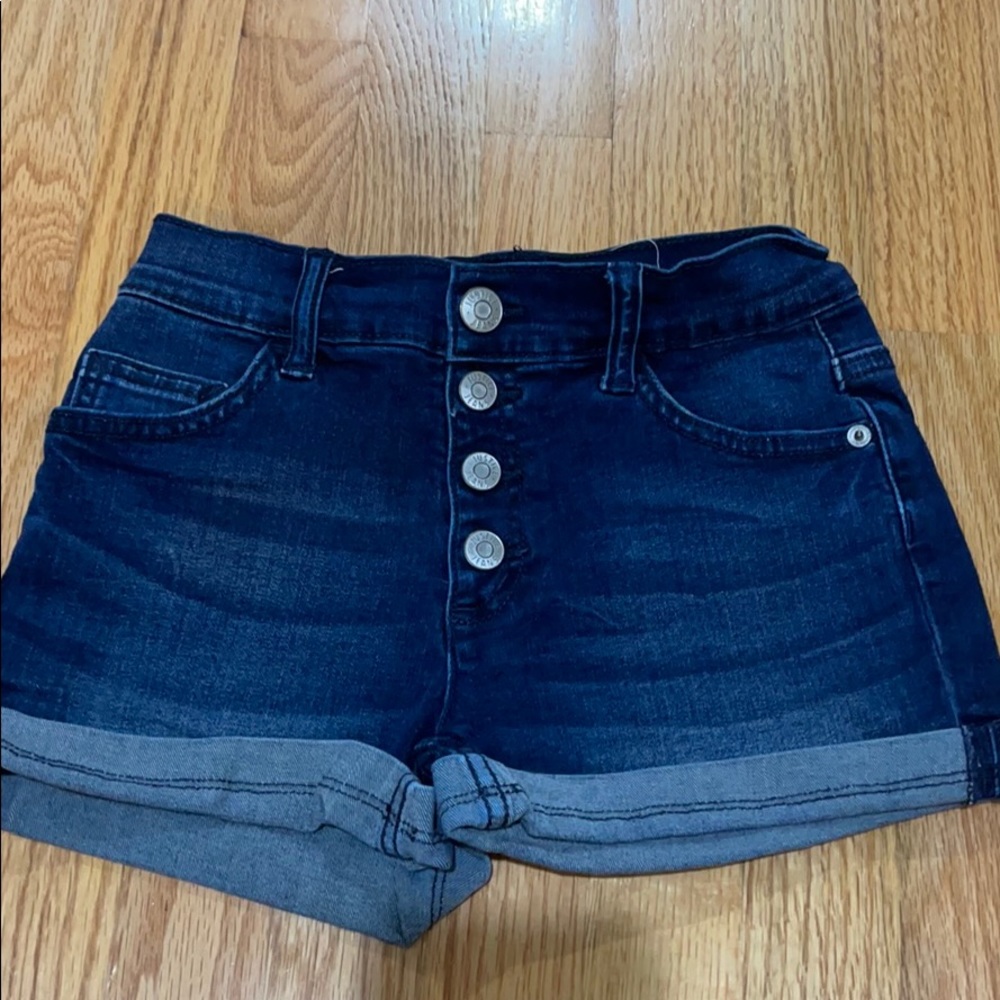 Justice jean shorts size 12 dark wash